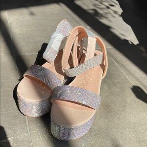 Elegant Glitter Strap Sandals